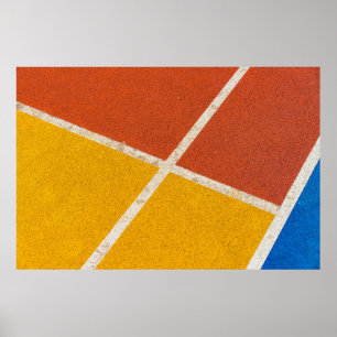 Yellow and orange flooring poster