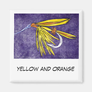 "Yellow and Orange" Fly Fishing Art Magnet