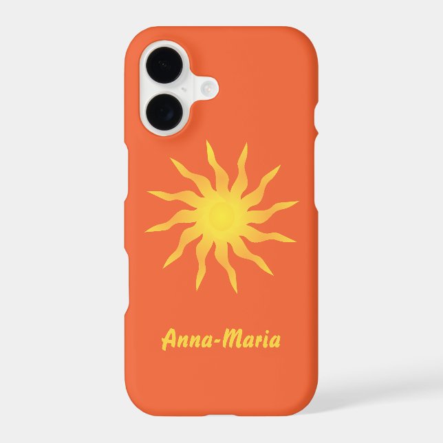 Yellow and Orange Funky Flaming Sun (Back)