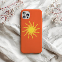 Yellow and Orange Funky Flaming Sun A