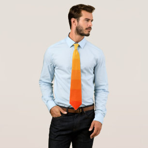 Yellow And Orange Gradient Polygonal Tie