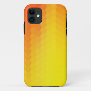 Yellow and orange hexagon seamless abstract art iPhone 11 case