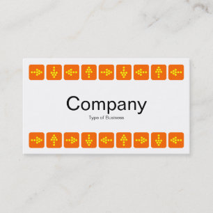 Yellow and Orange LED Style Arrows  - White Business Card