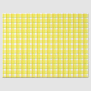 Yellow and Orange  Plaid Pattern Tissue Paper