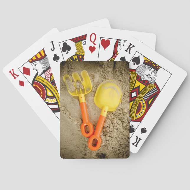 Yellow and Orange Sand Toys Playing Cards (Back)