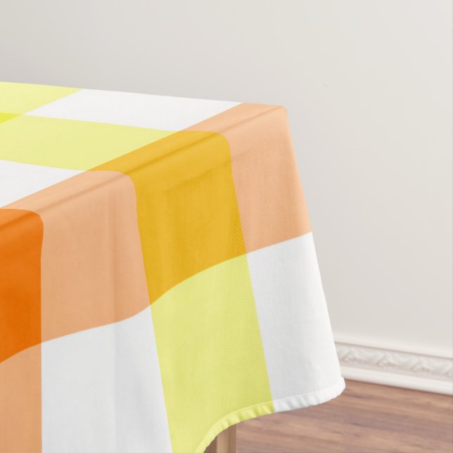 Yellow and Orange Stripes Tablecloth (In Situ)