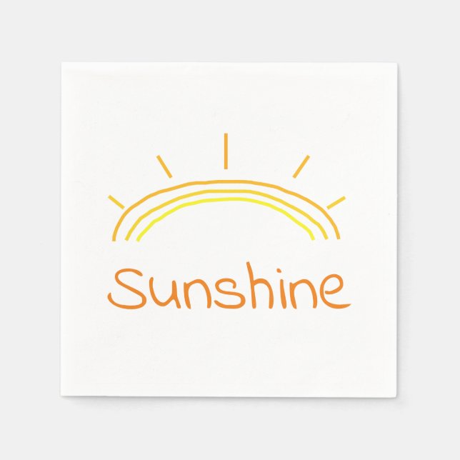 Yellow and Orange Sunshine Napkin (Front)