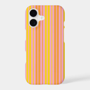 Yellow and Orange Vertical Stripes Pink