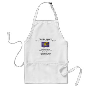 "Yellow and Orange Wet Fly-Cruel Trout"  Apron