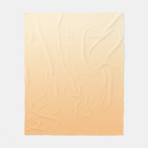 Yellow and Peach Color Gradient Fleece Blanket