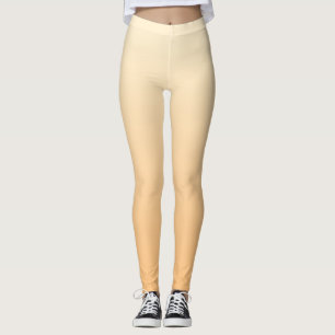 Yellow and Peach Colour Gradient Leggings