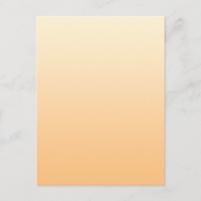 Yellow and Peach Colour Gradient Postcard (Front)