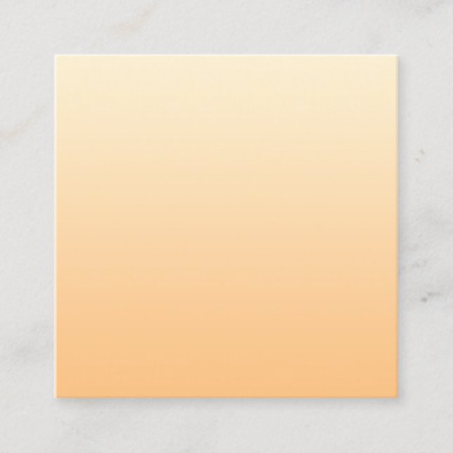 Yellow and Peach Colour Gradient Square Business Card (Front)