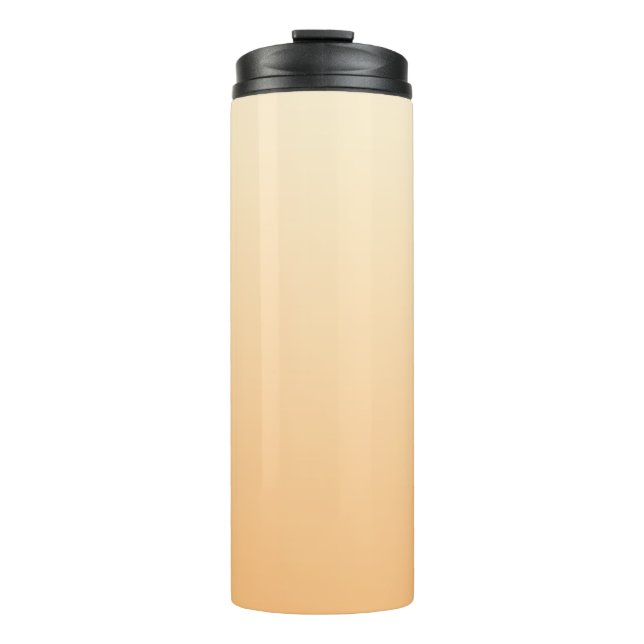 Yellow and Peach Colour Gradient Thermal Tumbler (Front)