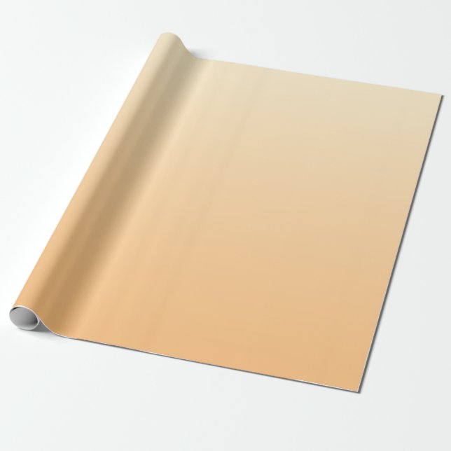 Yellow and Peach Colour Gradient Wrapping Paper (Unrolled)