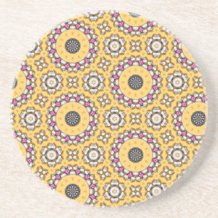 Yellow and Pink Coaster