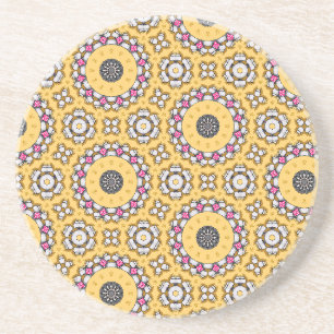 Yellow and Pink Coaster