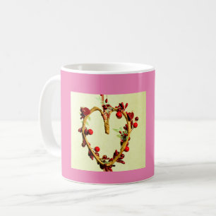 Yellow and Pink colourful mother's Day Heart Coffee Mug
