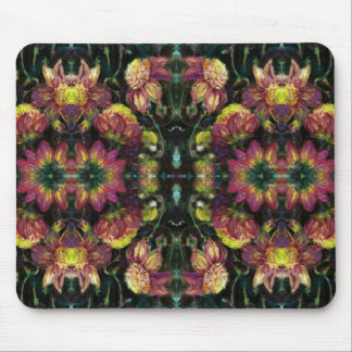 Yellow and Pink Dahlias Mouse Mat