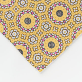 Yellow and Pink Fleece Blanket