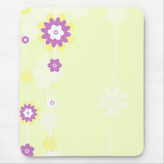 Yellow and Pink Flower Girly Mousepad