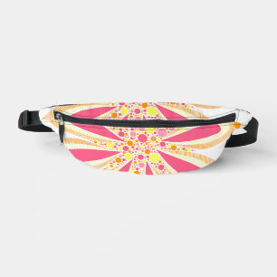 Yellow and Pink Flowers Bum Bags