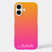 Yellow and pink gradient ombre
