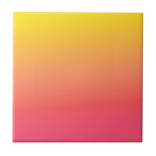 Yellow and Pink Gradient Tile (Front)