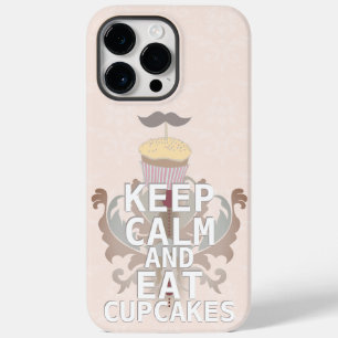 Yellow and Pink KEEP CALM AND Eat Cupcakes Case-Mate iPhone 14 Pro Max Case