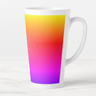 yellow and pink leather print mug
