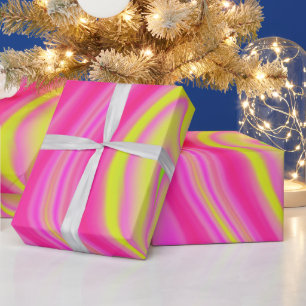 Yellow and Pink Marble Wrapping Paper