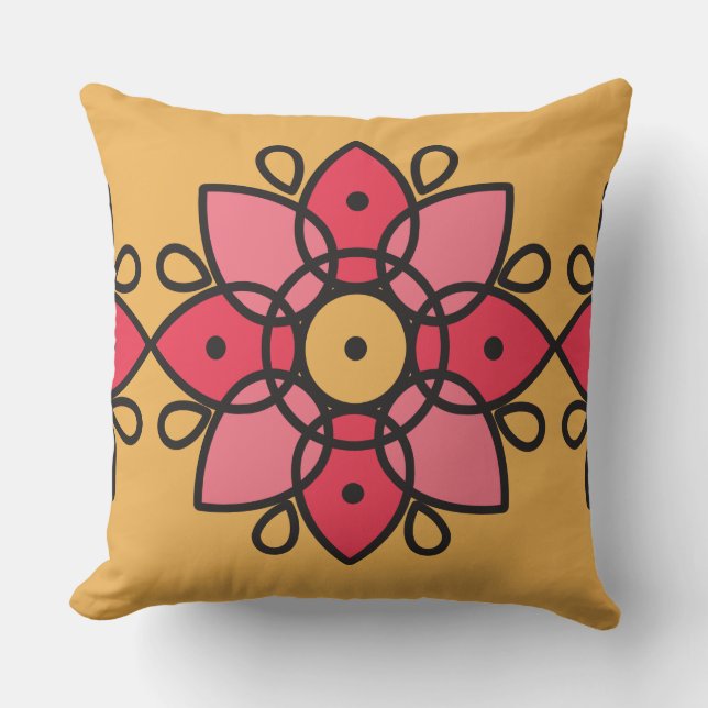 yellow and pink pillow (Front)