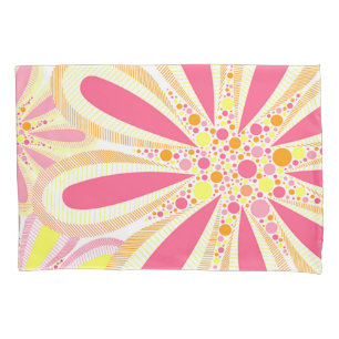 Yellow and Pink Spring Flowers Pillowcase