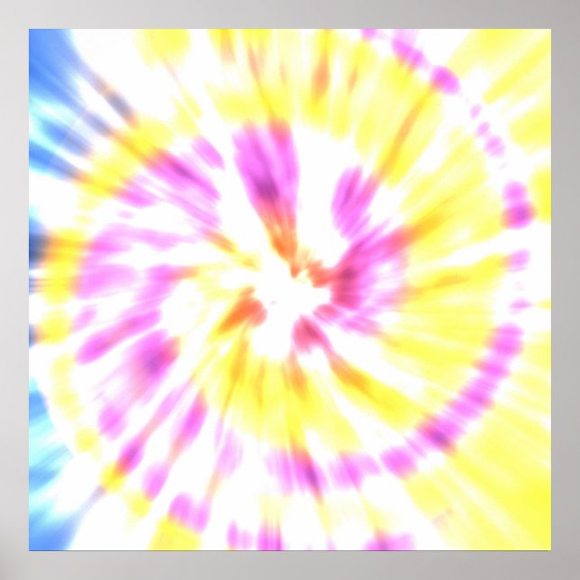Yellow and Pink Tie Dye Poster (Front)