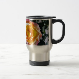 yellow and pink travel mug