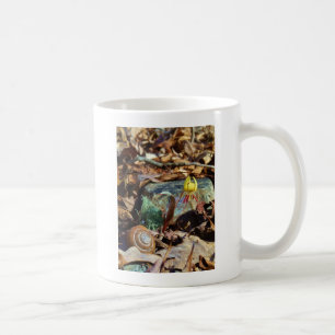 Yellow and Plum Trout Lily and Snail Shell Coffee Mug