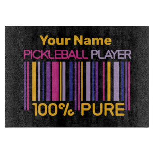 💛Yellow and 💜purple 100% pickleballer Cutting Board