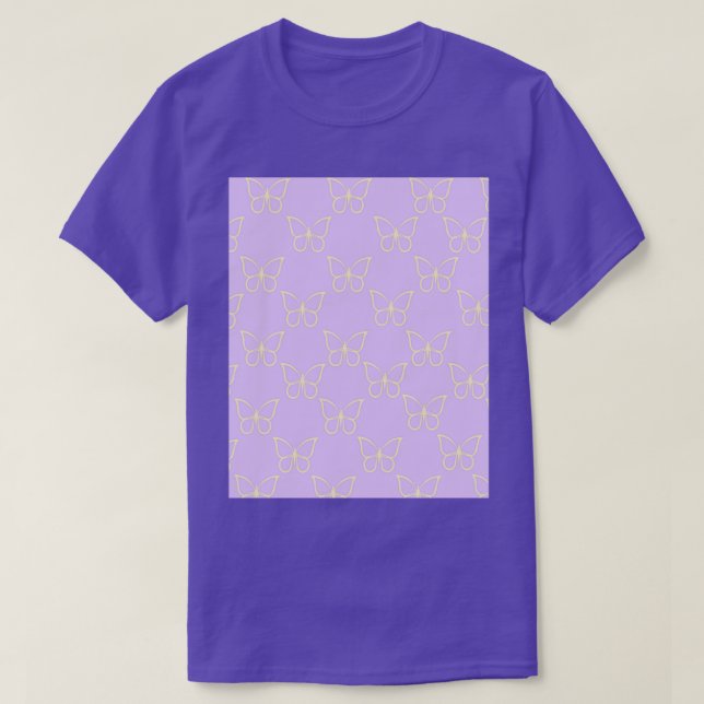 yellow and purple butterflies T-Shirt (Design Front)