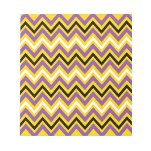 Yellow and Purple Chevron Pattern Notepad