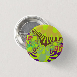 Yellow and Purple Mod 3 Cm Round Badge