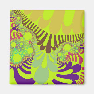 Yellow and Purple Mod Magnet
