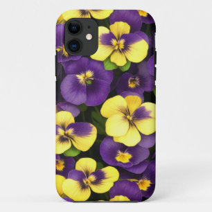 Yellow and Purple Pansy Flowers Phone Case