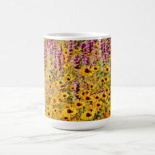 Yellow and Purple Wildflowers Coffee Cup Mug