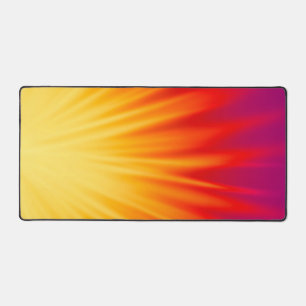 Yellow and Red Abstract Desk Mat