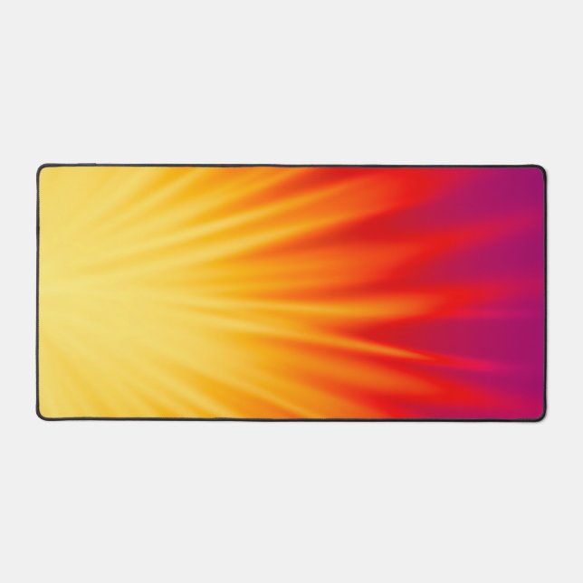 Yellow and Red Abstract Desk Mat (Front)
