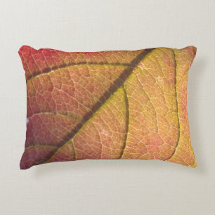 Yellow And Red Fall Leaf Throw Pillow