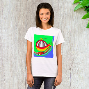 Yellow And Red Helicopter T-Shirt