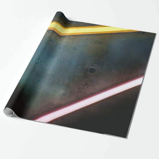 Yellow and red metal bar wrapping paper (Unrolled)