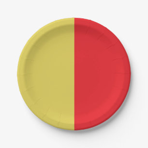 Yellow And Red Paper Plate
