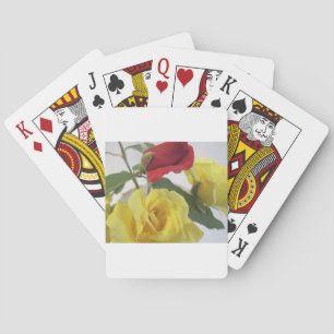 Yellow and Red Roses Playing Cards